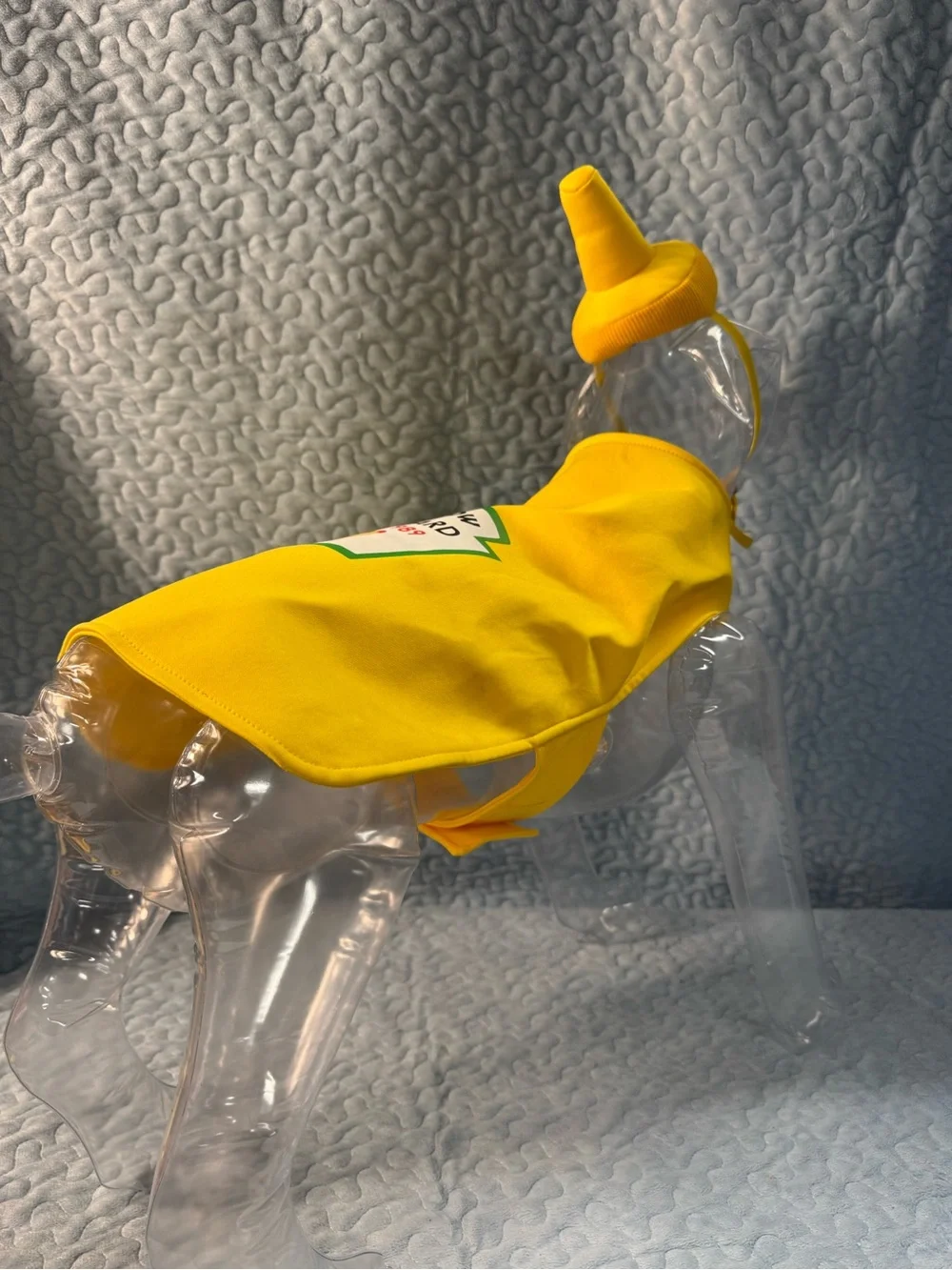 Yellow Dog Costume costume with Squeeze Bottle Hood